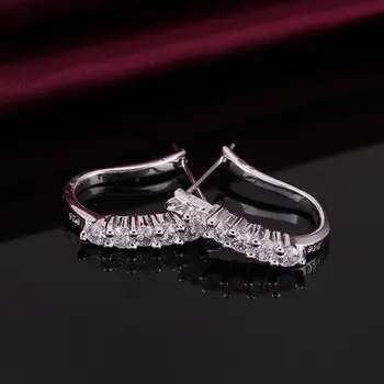 

Wholesale silver plated Earring,925 jewelry silver,Cute Zircon Earrings SMTE312