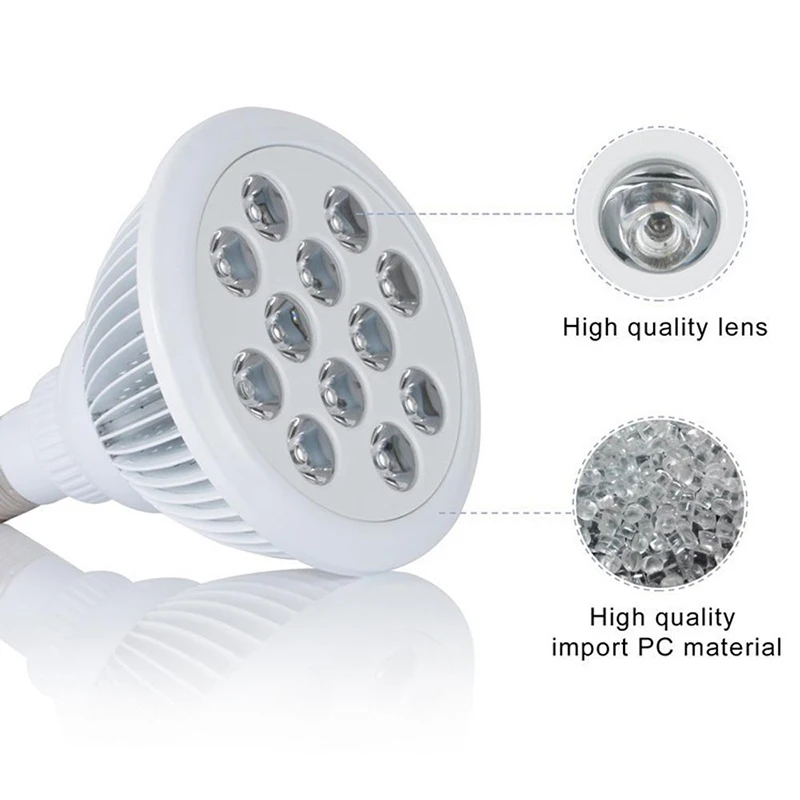 BEYLSION LED Grow Light PAR38 9W 12W 24W 36W RED BLUE Grow Lamp Bulbs AC85-265V For Indoor Garden Hydroponic Flowering  (15)