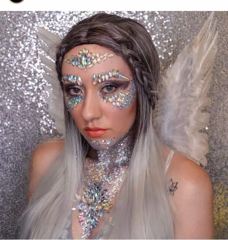 women Temporary Rhinestone Glitter Tattoo Stickers Face Jewels nightclub Party Makeup Flash Beauty Makeup Tools Body Jewels