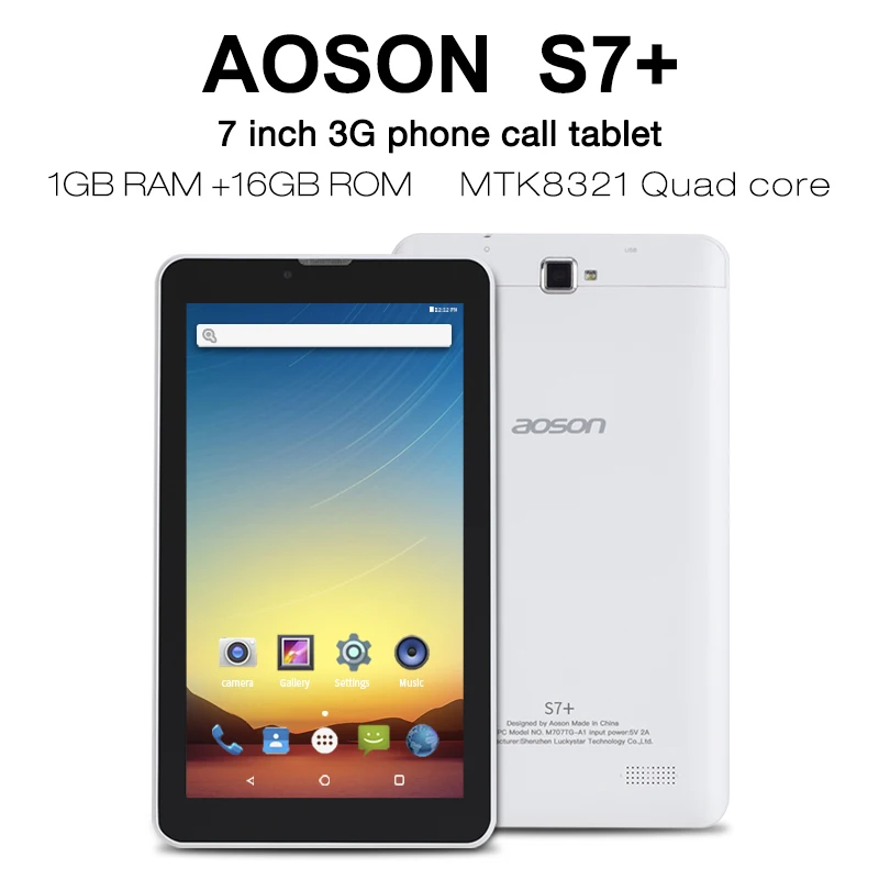 Aoson S7 + 7 дюймов 3G Телефонный звонок планшетный ПК 1 Гб 16 ГБ Android 0 четырехъядерный