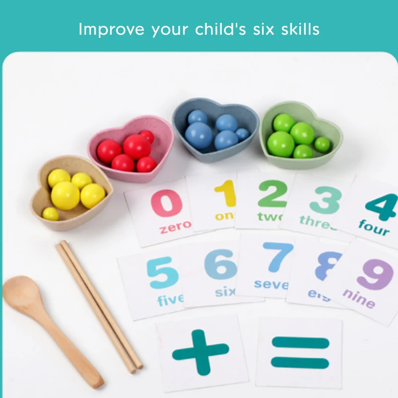 Детские для раннего развития игровой дом учебные палочки для еды размер цвет познание математическое образование детские игрушки
