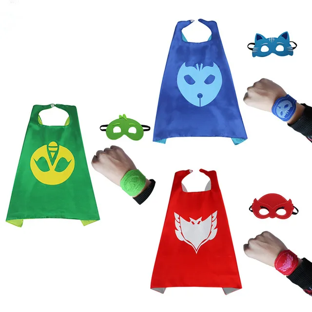 High quality halloween PJ mask 4pcs/set PJ Masks cloak