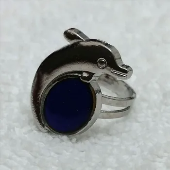 

new thermal mood ring dolphins hug ball changing color adjustable ring 200pcs