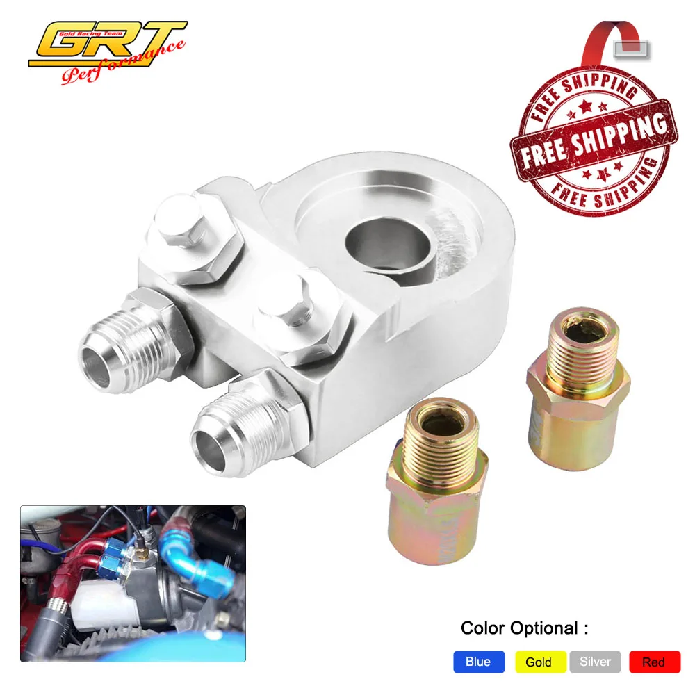 

Free shipping Aluminum Oil Cooler Adapter Sandwich AN10 Turbo T3 T4 Engine Plate AN10 OA013