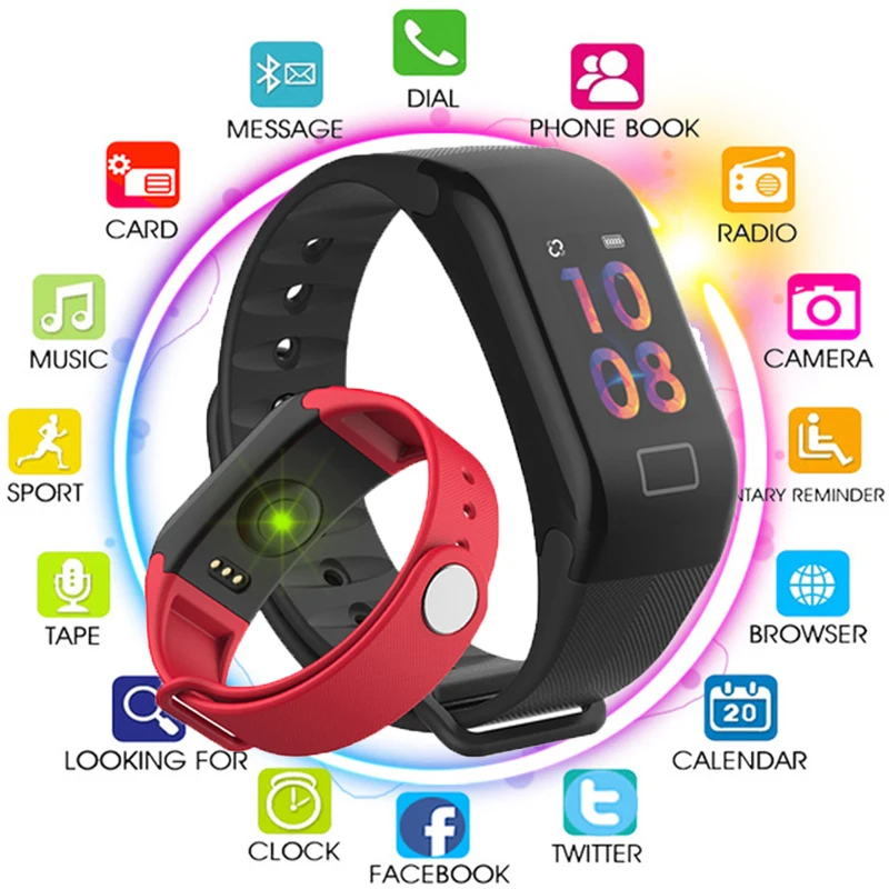 

2019 Smart Bracelet F1 Podometer Smart Band Heart Rate Monitor Pulsometer Smart Watches Blood Pressure Measurement Pulse Watch