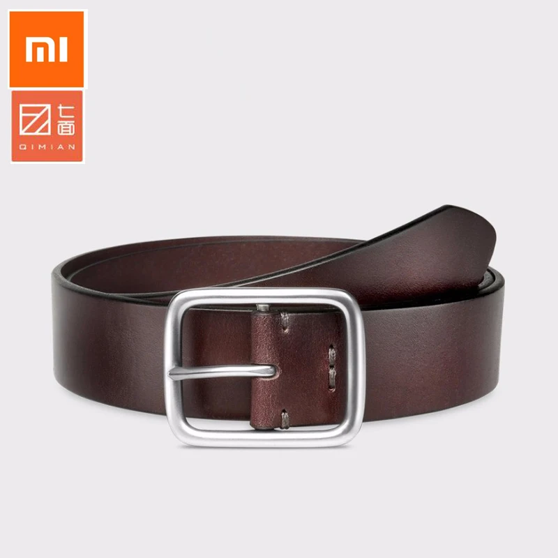 Xiaomi Mijia Qimian 100% ремень из коровьей кожи для отдыха модный с пятью отверстиями