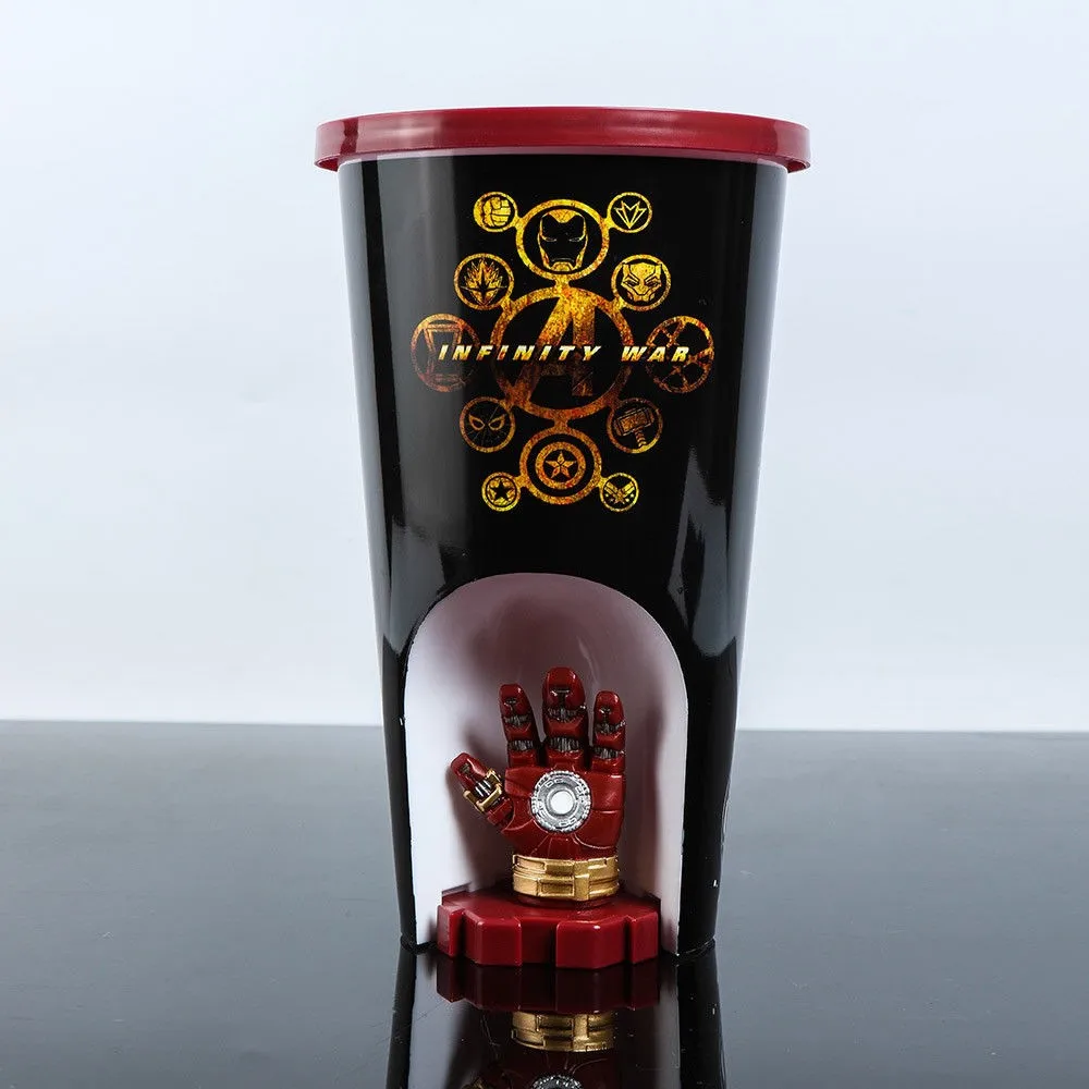 

Avengers 3 Straw Cup Iron Man Hulk Black Panther Thanos Mug Spirit Buckle Doll Cup Cinema PP Cup Limited edition Avengers Mug