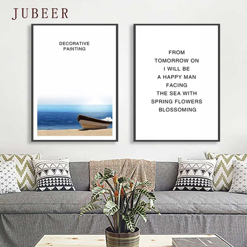 

Nordic Decorative Picture Modern Minimalist Abstract Painting Landscape Seaside Landscape Paintings for Living Room