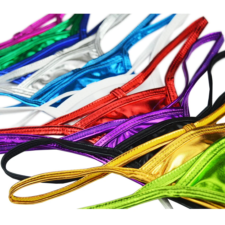 For womens Sexy Micro Mini Thong Metallic Micro G String Underwear