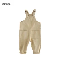 MILANCEl Детские Комбинезоны Свободные Стиль девочек комбинезоны Штаны из денима для мальчиков Осенняя детская одежда