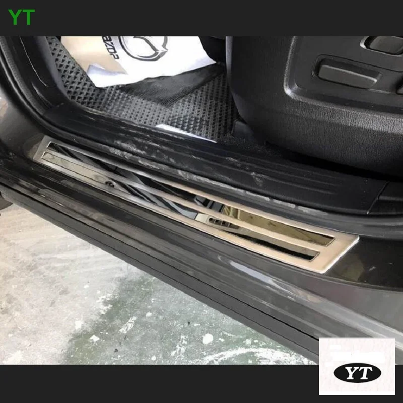 Автомобильная внутренняя и внешняя Накладка на порог двери педаль для Mazda CX-5 2017 4