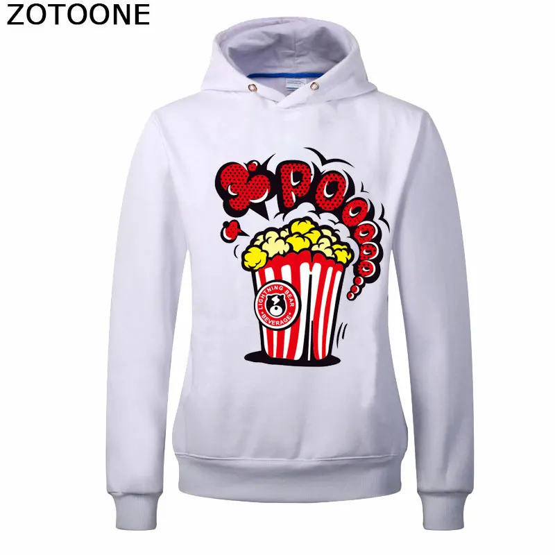 ZOTOONE Popcorn Coke Iron on Transfer Patches для одежды тканевые Мультяшные нашивки сделай сам