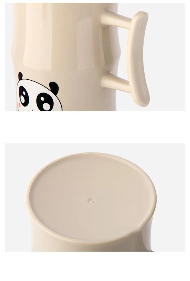 Скандинавские 3 цвета пластиковые мультфильм мыть чашка высокого качества PP творческой бамбуковой формы детей чистящие чашки панда рот