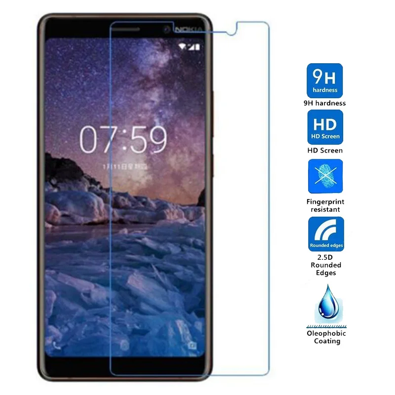 

Toughed Screen Protector for Nokia 4.2 3.2 8.1 Plus 7.1 X7 3.1 5.1 2.1 X6 6.1 2018 Tempered Glass Transparent Hard Film Glass