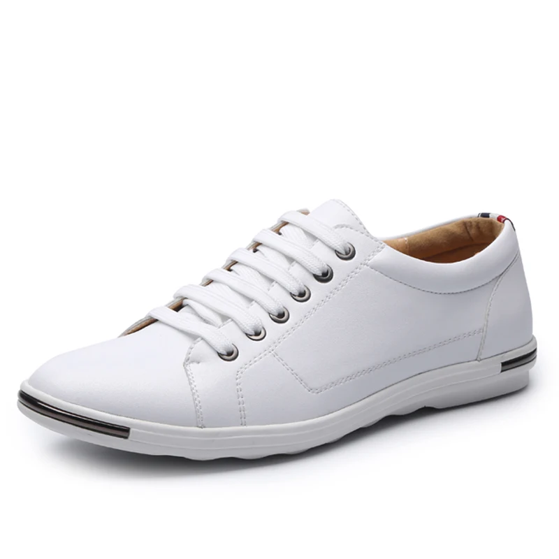 ZYYZYM/мужская повседневная обувь; Новое поступление; сезон весна; большие размеры; стильные модные уличные мужские туфли на шнуровке - Цвет: white