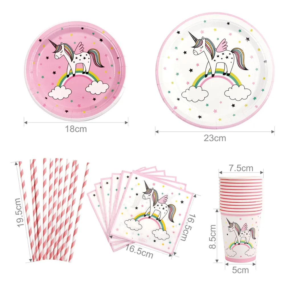 QIFU Unicorn Party Decor Unicorn Theme Disposable Plates/Cups/Table Cover/Banner Baby Shower Birthday Decors Kids Party Supplies QIFU Unicorn Party Decor Unicorn Theme Disposable Plates/Cups/Table Cover/Banner Baby Shower Birthday Decors Kids Party Supplies