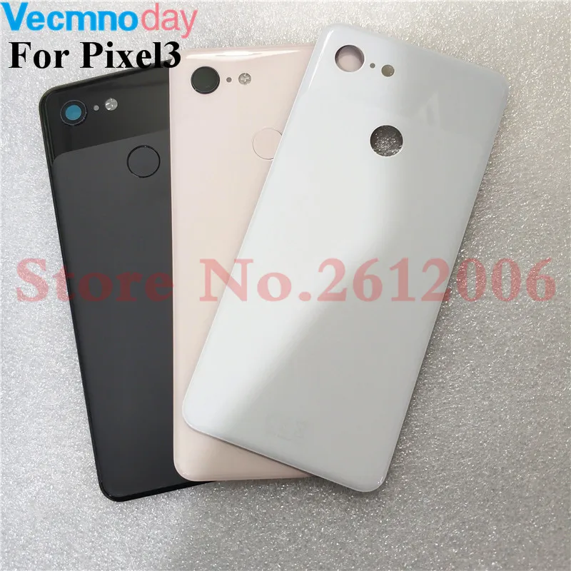 

Original 5.5" For HTC Google Pixel 3 Pixel3 Glass Back Battery Cover Case+Fingerprint+Glass Lens Rear Housing