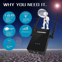 300 Мбит/с Wi-Fi ретранслятор Беспроводной Диапазон расширитель WiFi усилитель с двойной внешней антенной усилитель сигнала и 360 градусов WiFi