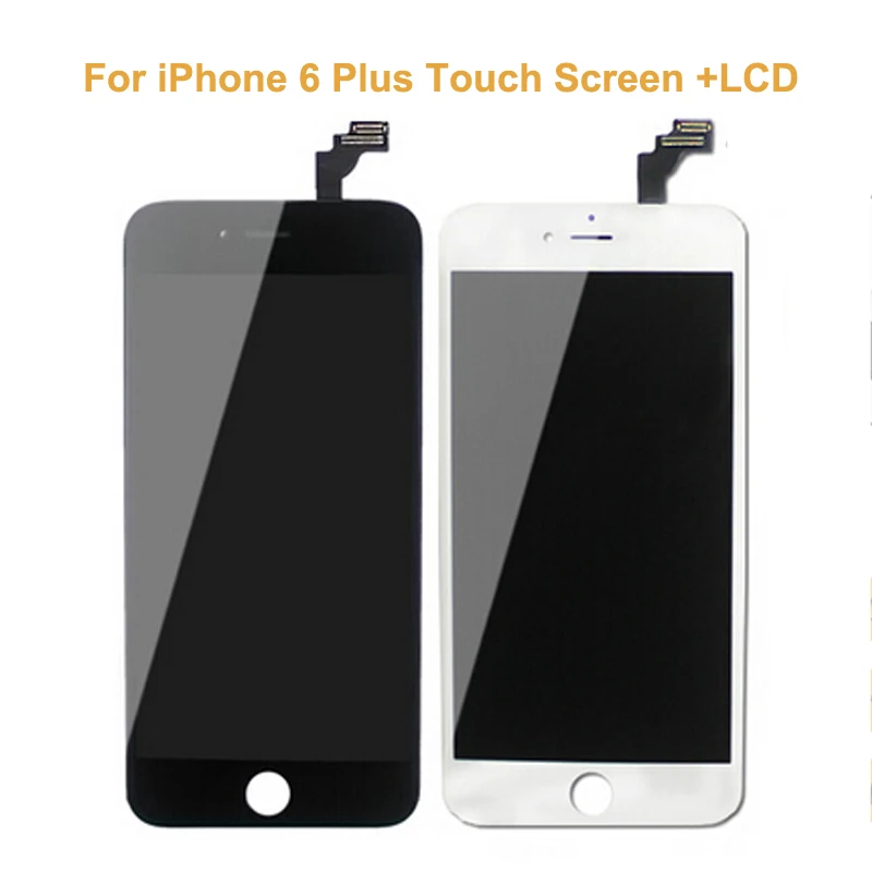 5 PCS/LOT New Original Black White Touch Screen Digitizer Glass Sensor For iPhone 6 Plus +LCD Display Panel Screen Replacements 5pcs lot official original new a quality screen for 6s lcd display black white