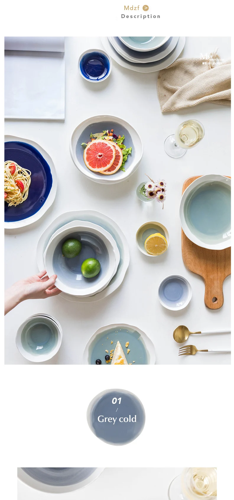 EECAMAIL, японский стиль, чернильная керамическая посуда, для дома, обеденная чаша, неправильное боковое блюдо, миска для супа, тарелка из костяного фарфора, плоская тарелка для стейка
