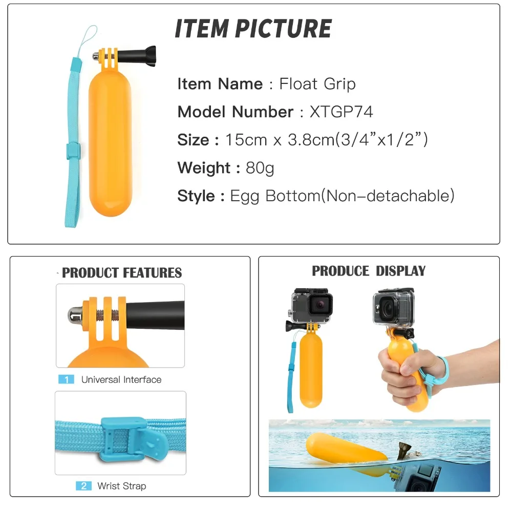 Para Gopro accesorios para ir pro hero 7 6 5 4 3-forma selfie palo para Xiaomi Yi Lite 4 K Eken h8 H9 acción Cam accesorio - 3