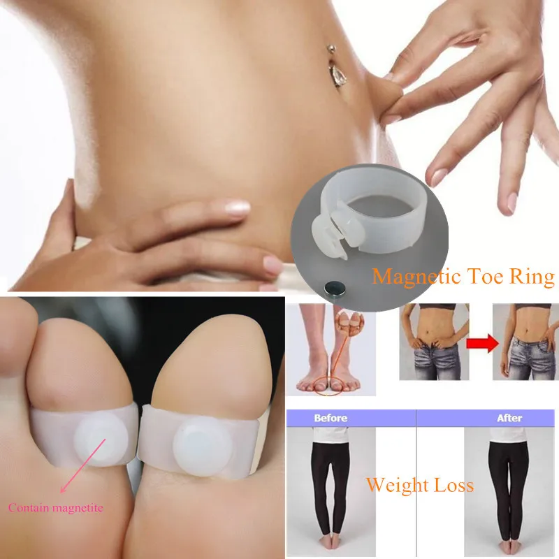 4 шт. = 2 пары силиконовый массажер для ног для похудения магнитное кольцо для пальцев ног сжигание жира сжигание для похудения женщин потеря веса антицеллюлитный