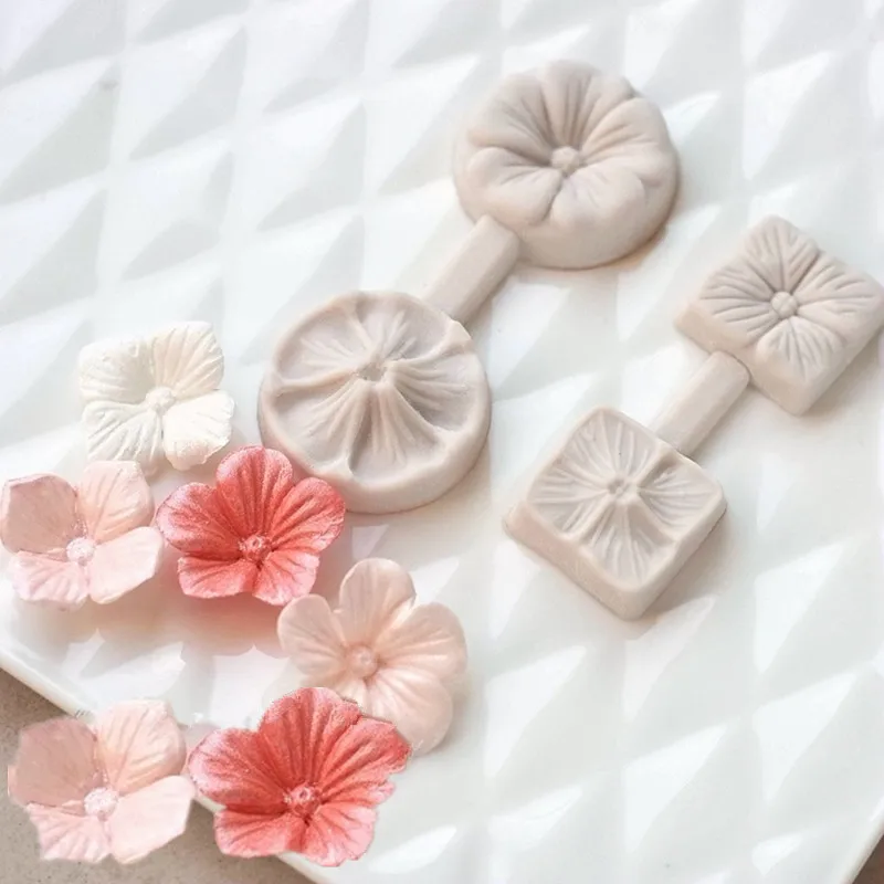 

4YANG Five Petals Flower Silicone Mold Fondant Cake Pastry Decorating Tools Chocolate Template Cupcake Sugarcraft Baking Moulds