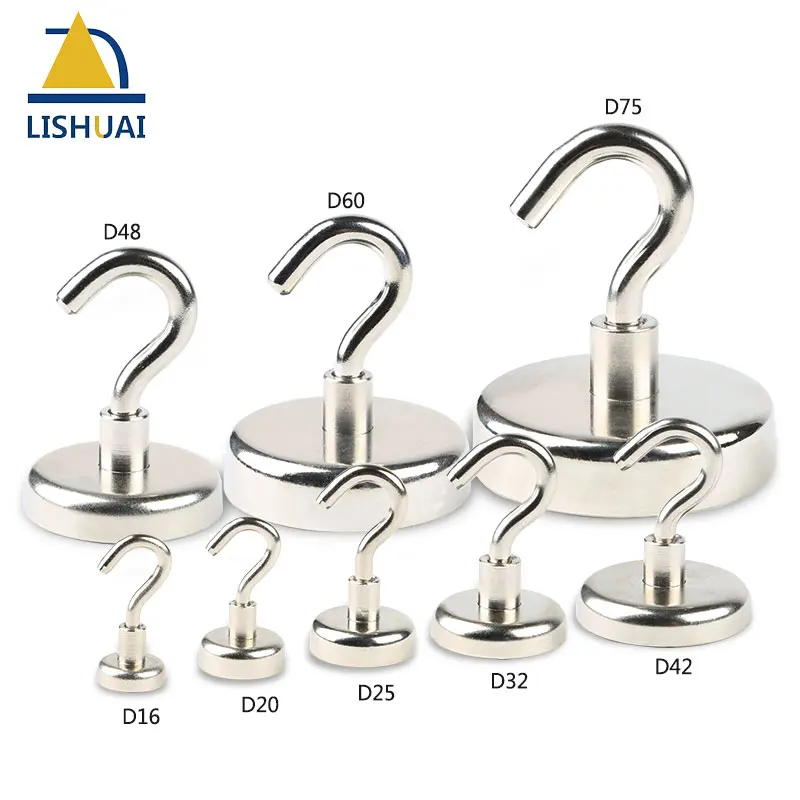 Сильный Круглый Магнитный крючок LISHUAI 1 шт. D75/сверхмощная неодимовая магнитная