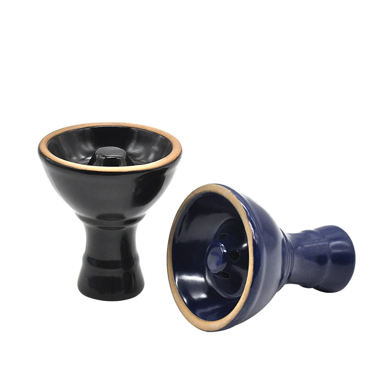 Ceramic Vortex Shisha Hookah Bowl Diameter 7cm Height 8cm 2 Colors with Holes in the Top Tower Advanced Version of the Phunnel