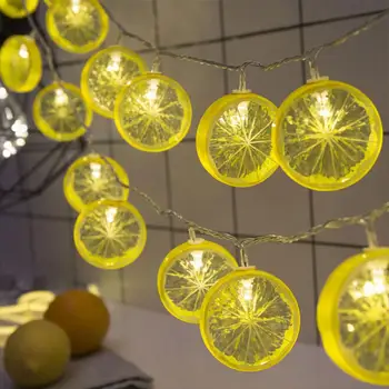 

20 LED USB Lemon Garland Christmas LED String Fairy Lights Decoration For Xmas Party Home Bedroom Holiday Decor @Q