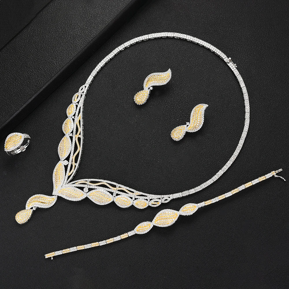 

GODKI Luxury Flower Grape Nigerian Jewelry sets For Women wedding Cubic ZircoN DUBAI Gold Jewelry sets African beads Jewelry Set
