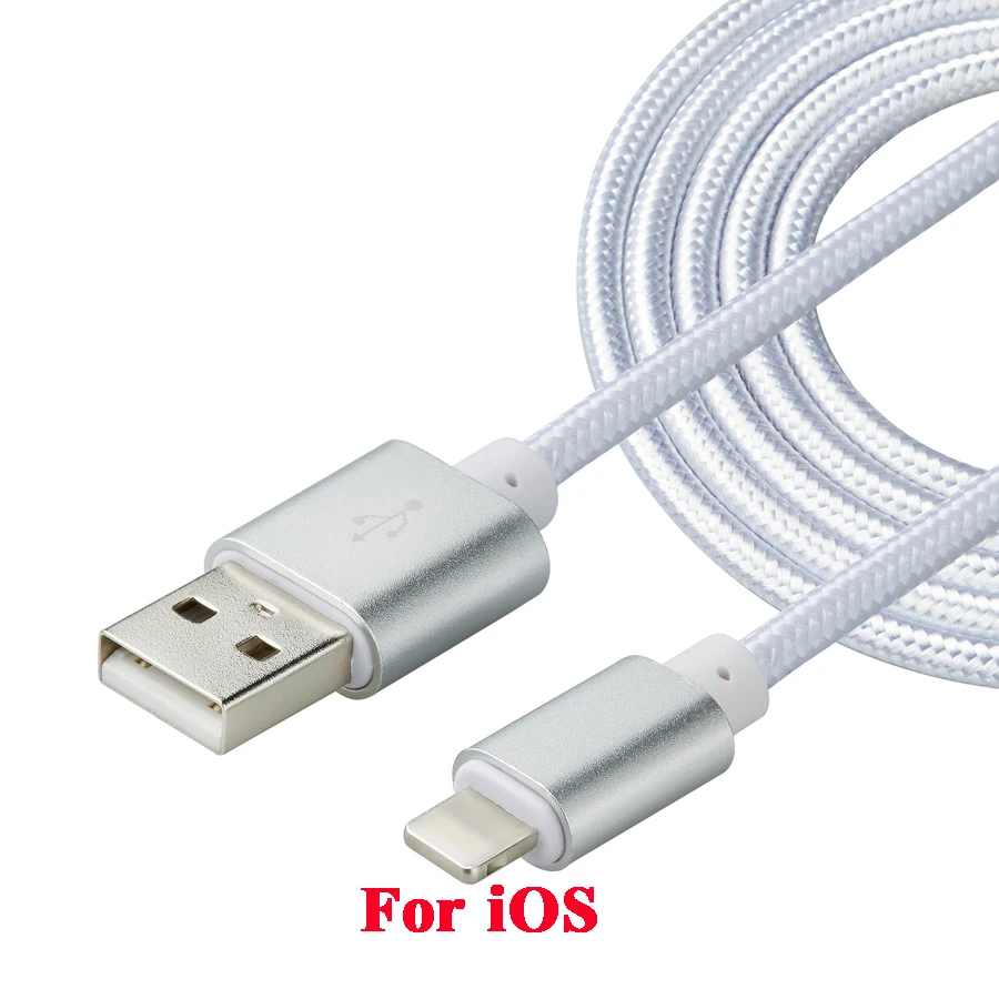 Алюминиевый корпус USB 8pin зарядка кабель синхронизации данных для IOS 7 8 9 Плетеный провода USB кабель для iPhone 7 7 P