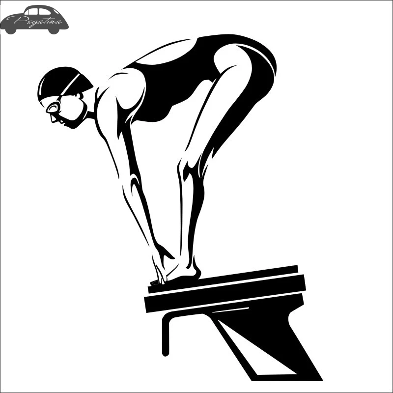 Pegatina Woman Swim Sticker Swimming Car Decal  Posters Born To Swim Vinyl Wall Boat Yacht Decor Mural Sticker