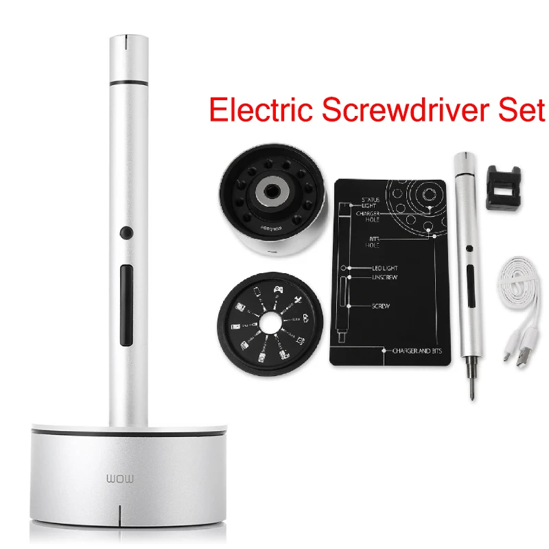 

High Quality A1 Mini Cordless Electric Screwdriver Set DC 5V 100r/min electrical tools for Mobile Phone Camera Laptop
