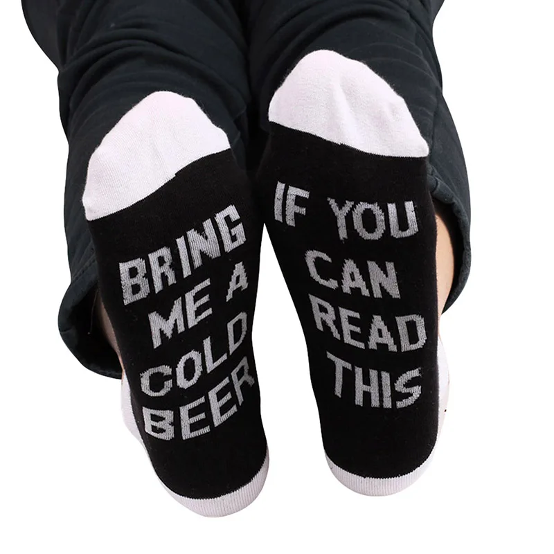 

Socks If You Can Read This Bring Me A Wine Glass Humorous Words Printed Women's Men Gray, Black, Red Socks New