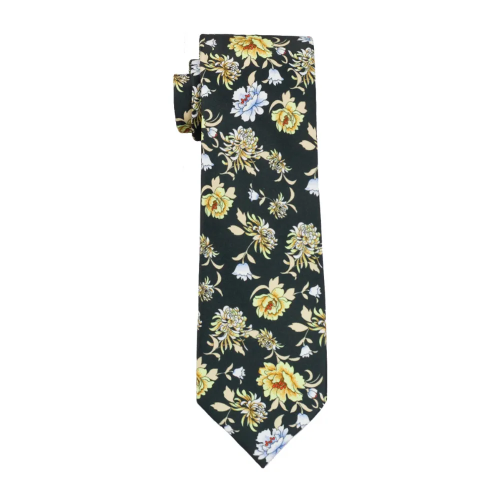 LS-1239 Новое поступление Лето 100% хлопок Для мужчин галстук высокое качество печатных бренд Дизайн Галстук Ханки Запонки Набор для Свадебная