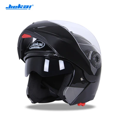 Мотоциклетный флип-шлем мотоциклетный двойной козырек гоночные мотоциклетные шлемы Motocicleta Casco - Цвет: gloss black
