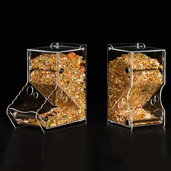 New Automatic Hamster Feeder Acrylic Food Feeding Dispenser for Guinea Pig Gerbil Pigeon 2