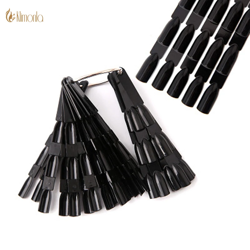 

Scalloped Natural Nail Art Tips 3 Knots Nails Polish Display 3 Colors Sample DIY Nail Training Manicure Accessories Salon Tools