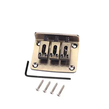 

Adjustable 3 string Chrome Hard tail Bridge for Cigar Box Guitar Parts