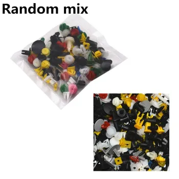 

100Pcs Universal Mixed Auto Fastener For Ford focus MK2 MK3 MK4 Kuga Fiesta Mondeo Ecosport For Chevrolet Cruze Malibu Aveo