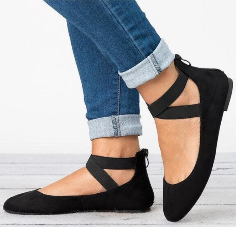 VTOTA Wohnungen Leopard Schuhe Damen Flache Schuhe Ballett VTOTA Wohnungen Leopard Schuhe Damen Flache Schuhe Ballett Schuhe Bequem Lässig Flach Kleid Schuhe Plus Größe 43 Schwarz Chausure J50
