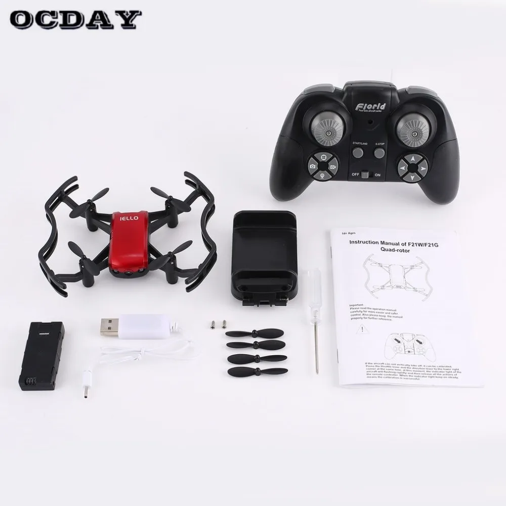 

F21W Mini Pocket FPV RC Quadcopter Drone with 0.3MP Wifi Camera Real-time Altitude Hold Headless Mode One Key Return fz