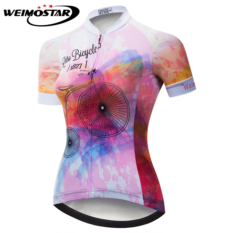 Weimostar Cycling Jersey Women downhill jersey mtb Jersey Bicycle Short Sleeve Breathable Cycling Clothing Ropa Ciclismo