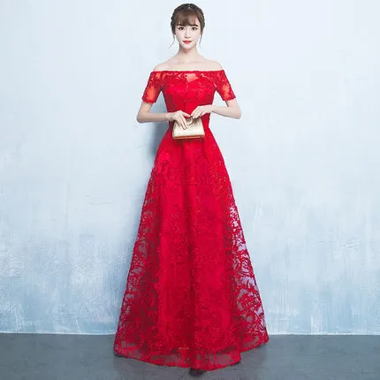 Розовое сексуальное вечернее платье с открытыми плечами, тонкое элегантное атласное свадебное платье Cheongsam Qipao с цветочным принтом высокого качества, Vestido, размер XS-2XL - Цвет: style g