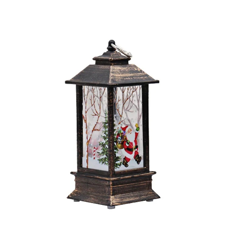 1PC Christmas Candle Holders Classic Lantern with LED Tea light Candle Holders Christmas Decorations For Home candelabra N06#F (21)