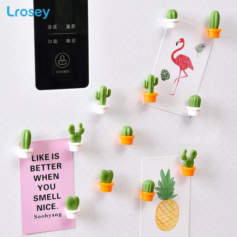 

Cactus Fridge Magnet Mini Succulent Plant magnets for refrigerators for Kitchen DIY home decoration accessories Fridge sticker