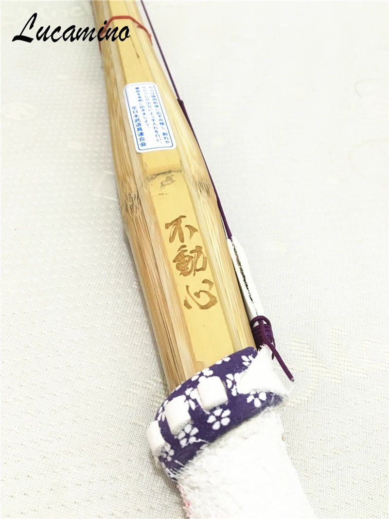 Рекламные kendo бамбуковые мечи резьба "быть не перемещенным" 36A~ 39A коровья кожа Макино бамбуковый нож боевой японский Kendo