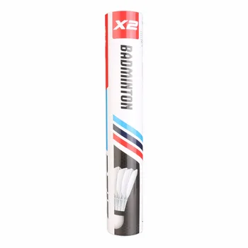 

12PCS/Tube Shuttlecocks Badminton White Feather Shuttlecocks Professional Competition and Game Badminton Accessories X2