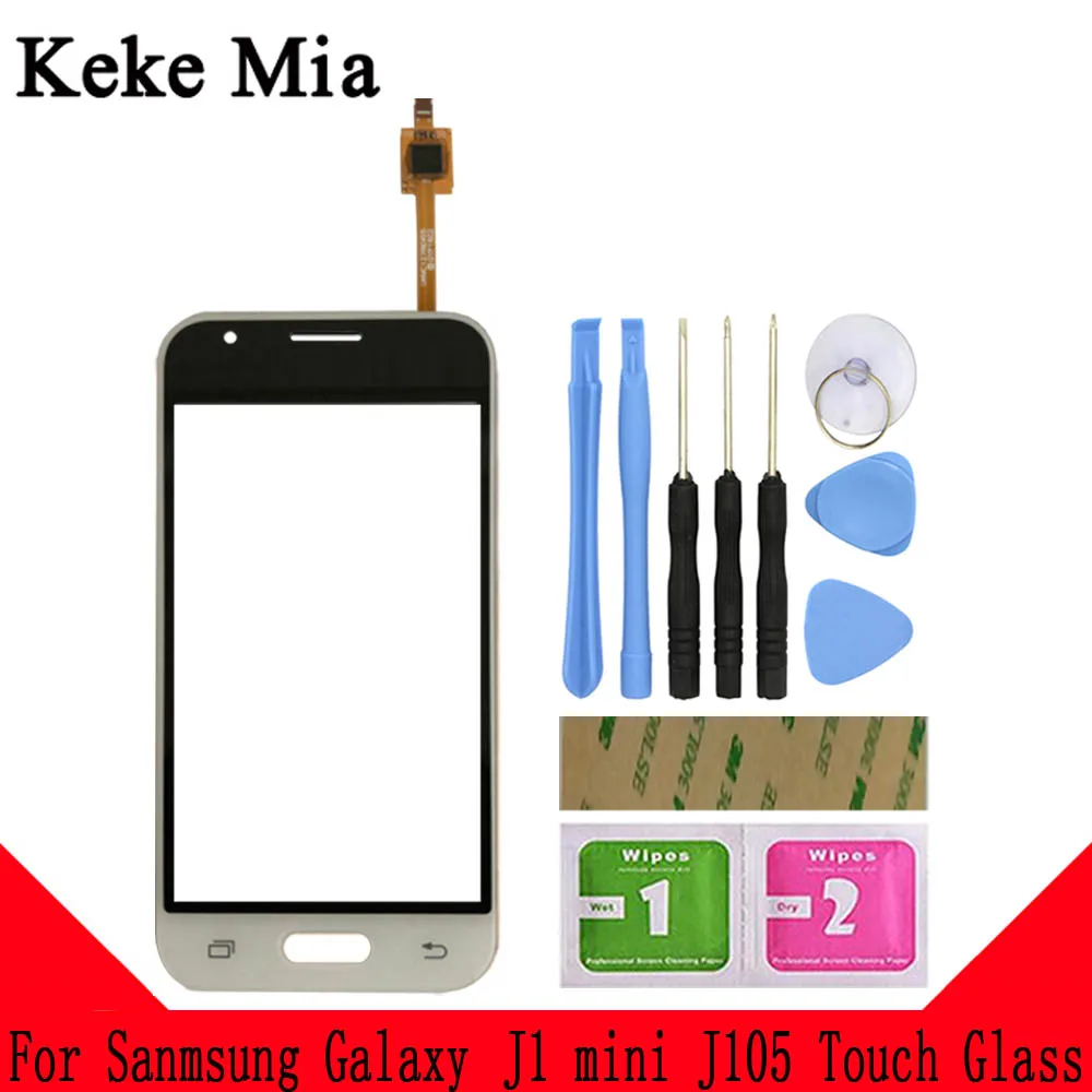 Keke Миа 4," сенсорный экран для samsung Galaxy J1 mini J105 J105H J105F J105B J105M SM-J105F дигитайзер стеклянная панель - Цвет: White With Tools